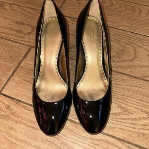 Coach Black Patent Leather Heels